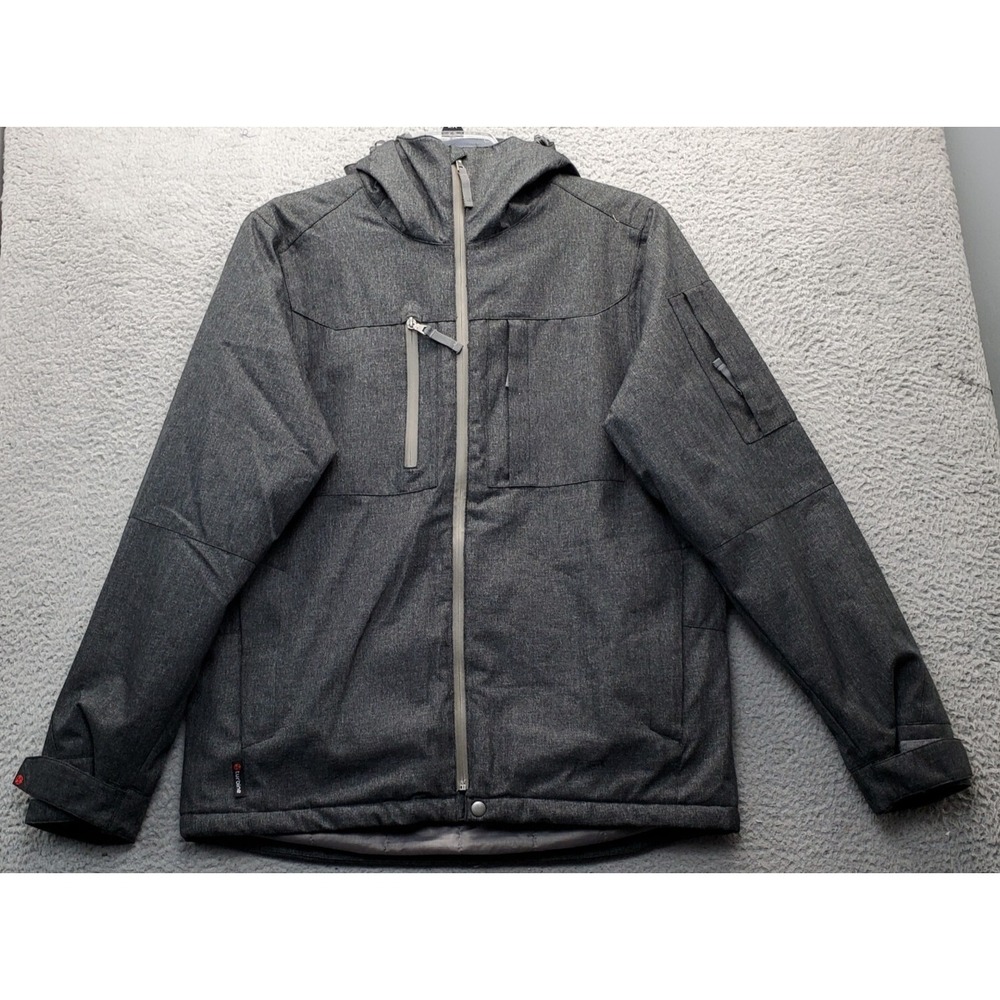 Turbine Snowboard Jacket Men's L Multi Hooded Zip Pockets Long Sleeve Zipper EUC